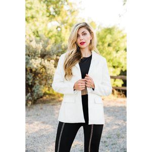 STORE AND STARE LEATHER BLAZER JACKET